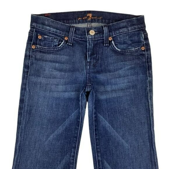7 For All Mankind Womens Medium Wash Dojo Jeans Size 25 Flare Leg Denim - Picture 4 of 13